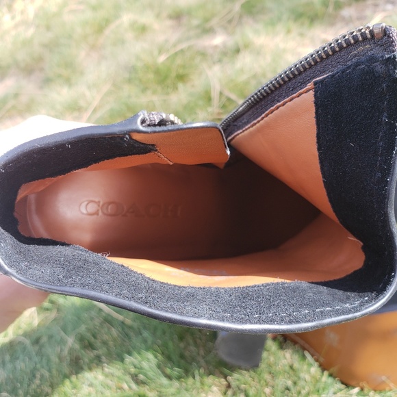Coach Black Suede Moto Booties - Picture 7 of 8